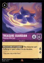 Disney Lorcana: Into the Inklands set 3. Treasure Guardian "Protector of the Cave" rare trading card.