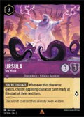 Disney Lorcana: Into the Inklands set 3. Ursula "Sea Witch" rare trading card.