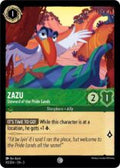 Disney Lorcana: Into the Inklands set 3. Zazu "Steward of the Pride Lands" common trading card.