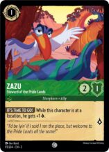 Disney Lorcana: Into the Inklands set 3. Zazu "Steward of the Pride Lands" common trading card.