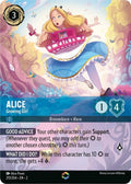 Disney Lorcana Set 2 Rise of the Floodborn. Alice "Growing Girl" Enchanted card.