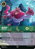Disney Lorcana Set 2 Rise of the Floodborn. Beast "Relentless" Enchanted card.