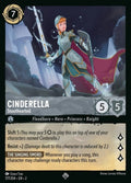 Disney Lorcana Set 2 Rise of the Floodborn. Cinderella "Stouthearted" super rare trading card.