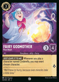 Disney Lorcana Set 2 Rise of the Floodborn. Fairy Godmother "Pure Heart" common trading card.