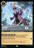 Disney Lorcana Set 2 Rise of the Floodborn. Jafar "Royal Vizier" common trading card.