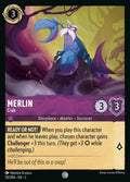 Disney Lorcana Set 2 Rise of the Floodborn. Merlin "Crab" common trading card.