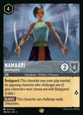 Disney Lorcana Set 2 Rise of the Floodborn. Namaari "Morning Mist" legendary trading card.