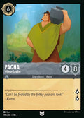 Disney Lorcana Set 2 Rise of the Floodborn. Pacha "Village Leader" uncommon trading card.