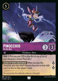 Disney Lorcana Set 2 Rise of the Floodborn. Pinocchio "On the Run" uncommon trading card.
