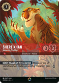 Disney Lorcana Set 2 Rise of the Floodborn. Shere Khan "Menacing Predator" Enchanted card.