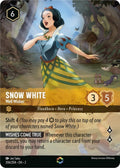 Disney Lorcana Set 2 Rise of the Floodborn. Snow White "Well Wisher" Enchanted card.