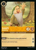 Disney Lorcana Set 2 Rise of the Floodborn. Sleepy "Nodding Off" common trading card.