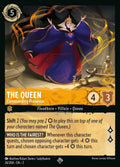 Disney Lorcana Set 2 Rise of the Floodborn. The Queen "Commanding Presence" super rare trading card.
