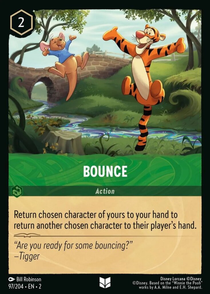 Disney Lorcana Set 2 Rise of the Floodborn. Bounce uncommon trading card.