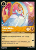 Disney Lorcana Set 2 Rise of the Floodborn. CInderella "Ballroom Sensation" rare trading card.