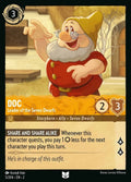 Disney Lorcana Set 2 Rise of the Floodborn. Doc "Leader of the Seven Dwarfs" uncommon trading card.