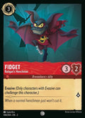 Disney Lorcana Set 2 Rise of the Floodborn. Fidget "Ratigan's Henchman" common trading card.