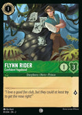 Disney Lorcana Set 2 Rise of the Floodborn. Flynn Rider "Confident Vagabond" common trading card.