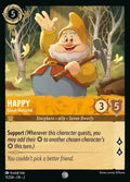 Disney Lorcana Set 2 Rise of the Floodborn. Happy "Good Natured" common trading card.