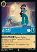 Disney Lorcana Set 2 Rise of the Floodborn. Jasmine "Heir of Agrabah" common trading card.