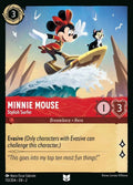Disney Lorcana Set 2 Rise of the Floodborn. Minnie Mouse "Stylish Surfer" uncommon trading card.