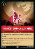 Disney Lorcana Set 2 Rise of the Floodborn. The Most Diabolical Scheme uncommon trading card.