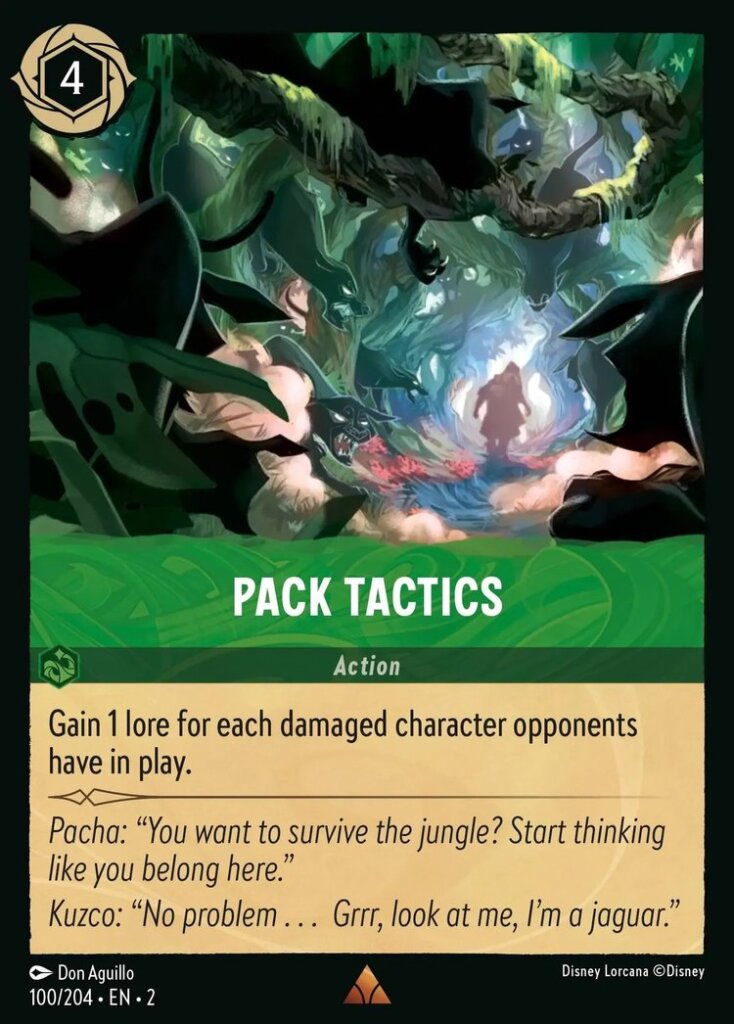Disney Lorcana Set 2 Rise of the Floodborn. Pack Tactics rare trading card.