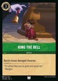 Disney Lorcana Set 2 Rise of the Floodborn. Ring the Bell uncommon trading card.