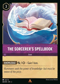 Disney Lorcana Set 2 Rise of the Floodborn. The Sorcerer's Spellbook rare trading card.