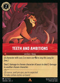Disney Lorcana Set 2 Rise of the Floodborn. Teeth and Ambitions rare trading card.