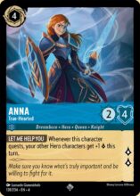 Disney Lorcana set 4 Ursula's Return. Anna "True Hearted" common trading card.