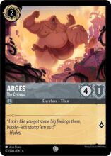 Disney Lorcana set 4 Ursula's Return. Arges "The Cyclops" common trading card.