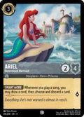 Disney Lorcana set 4 Ursula's Return. Ariel "Determined Mermaid" common trading card.