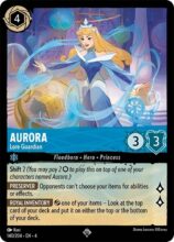 Disney Lorcana set 4 Ursula's Return. Aurora "Lore Guardian" super rare trading card.