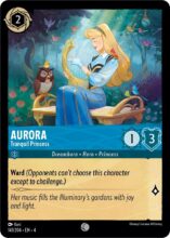 Disney Lorcana set 4 Ursula's Return. Aurora "Tranquil Princess" common trading card.