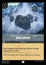 Disney Lorcana set 4 Ursula's Return. Avalanche uncommon trading card.