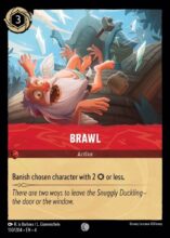 Disney Lorcana set 4 Ursula's Return. Brawl common trading card.