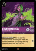 Disney Lorcana set 4 Ursula's Return. Bruno Madrigal "Out of the Shadows" rare trading card.