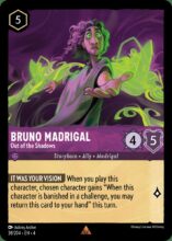 Disney Lorcana set 4 Ursula's Return. Bruno Madrigal "Out of the Shadows" rare trading card.