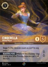 Disney Lorcana set 4 Ursula's Return. Cinderella "Melody Weaver" enchanted trading card.