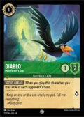 Disney Lorcana set 4 Ursula's Return. Diablo "Maleficent's Spy" common trading card.
