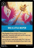 Disney Lorcana set 4 Ursula's Return. Dig a Little Deeper uncommon trading card.