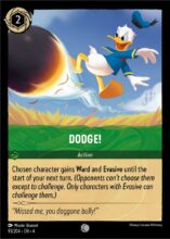 Disney Lorcana set 4 Ursula's Return. Dodge! common trading card.