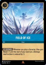 Disney Lorcana set 4 Ursula's Return. Field of Ice rare trading card.