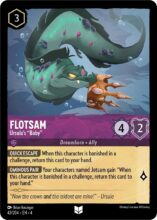 Disney Lorcana set 4 Ursula's Return. Flotsam "Ursula's Baby" uncommon trading card.