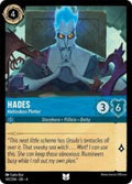Disney Lorcana set 4 Ursula's Return. Hades "Meticulous Plotter" uncommon trading card.