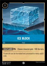 Disney Lorcana set 4 Ursula's Return. Ice Block common trading card.