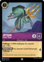 Disney Lorcana set 4 Ursula's Return. Jetsam "Ursula's Baby" common trading card.