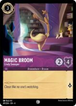 Disney Lorcana set 4 Ursula's Return. Magic Broom "Lively Sweeper" common trading card.