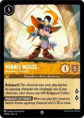 Disney Lorcana set 4 Ursula's Return. Minnie Mouse "Musketeer Champion" super rare trading card.